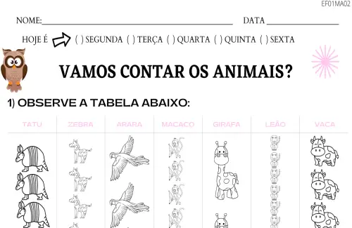 contar e comparações